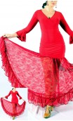 Flamenco Godet Petticoat w/Lace Ruffle