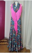 Conjunto Vestido Flamenco con Pico de Flecos