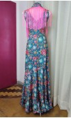 Conjunto Vestido Flamenco con Pico de Flecos