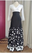 Lunares 8 Ruffles Long-Skirt w/ Panel