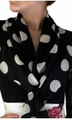 Polka-dots Scarf w/Ruffle