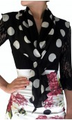 Polka-dots Scarf w/Ruffle