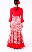 Rita Floral Flamenco Skirt