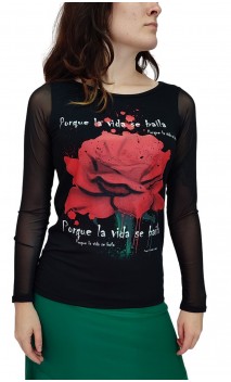 Blusa Rosa Vermelha "Porque la Vida"