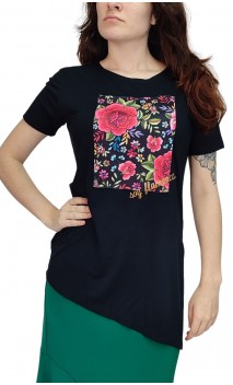 Camiseta con Floral Soy Flamenca