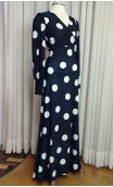 Black w/White Polka-Dots Flamenco Skirt & Top Set