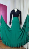 Falda Flamenca Verde Extra Godet