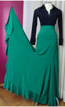 Falda Flamenca Verde Extra Godet