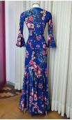 Floral Blue Skirt & Top Flamenco Set