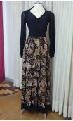 Flamenco Skirt w/ Black Floral Tulle Ruffles