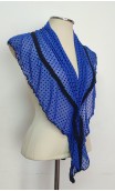 Blue w/Polka-dots Tulle Apron & Scarf Set