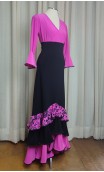 Black & Pink Skirt & Blouse Flamenco Set