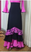 Black & Pink Skirt & Blouse Flamenco Set