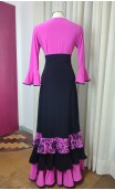 Black & Pink Skirt & Blouse Flamenco Set