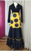 Yellow & Black Flamenco Skirt