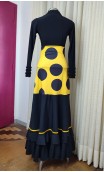 Yellow & Black Flamenco Skirt