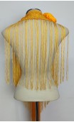 Yellow Crochet Fringe & 2 Flowers for Hair Set