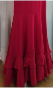 Red Wrap Over Flamenco Skirt