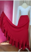 Red Wrap Over Flamenco Skirt