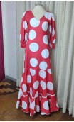 Vestido Flamenco Rojo c/Lunares Blancos