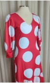 Red w/White polka-dots Flamenco Dress