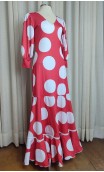 Red w/White polka-dots Flamenco Dress