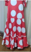 Vestido Flamenco Rojo c/Lunares Blancos