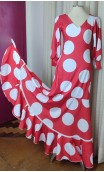 Red w/White polka-dots Flamenco Dress