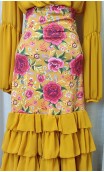 Mustard Shirt & Skirt 6 Ruffles Flamenco Set