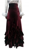 Mabel Velvet Skirt w/Ruffles