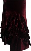 Mabel Velvet Skirt w/Ruffles