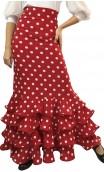 Polka-dots Luiza 4 Ruffles Long-skirt