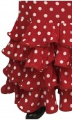 Polka-dots Luiza 4 Ruffles Long-skirt