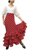 Polka-dots Luiza 4 Ruffles Long-skirt