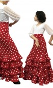 Polka-dots Luiza 4 Ruffles Girls Long-skirt