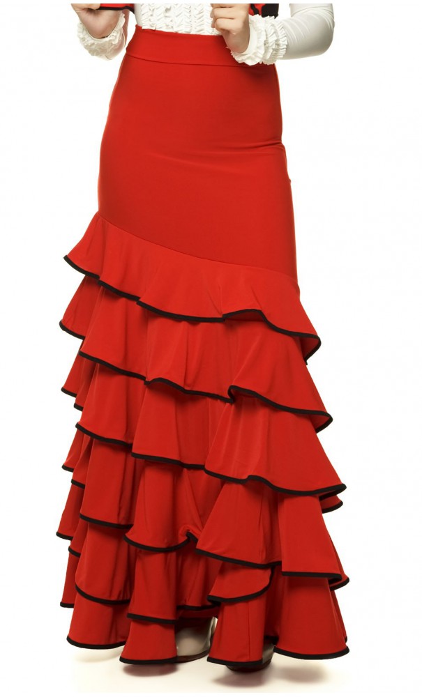Falda flamenca- HUELVA LUNARES - Faldas flamencas de MUJER<