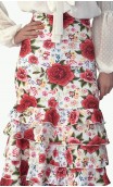 Falda Letizia Floral 8 Volantes