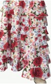 Falda Letizia Floral 8 Volantes