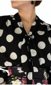 Black w/White Polka-dots Flamenco Leotard-Shirt