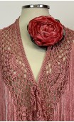 Rose Crochet Fringe & Flower for Hair Set